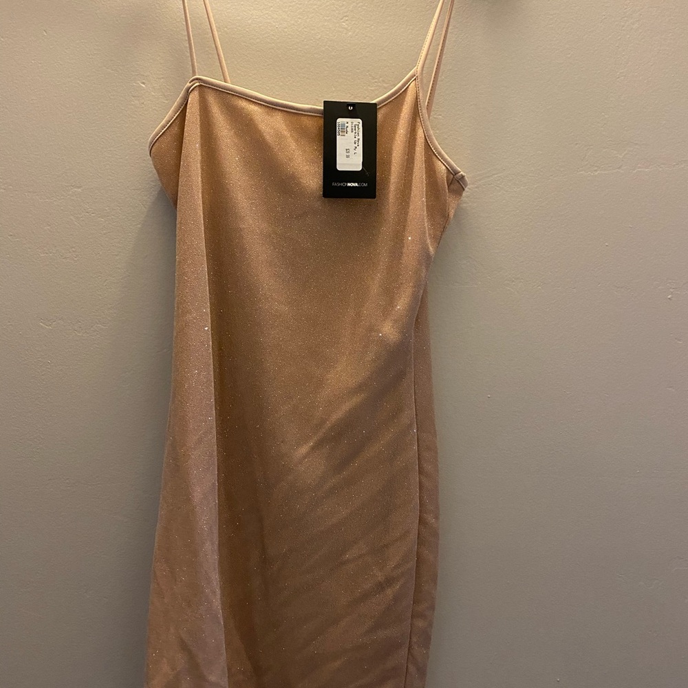 Nude glittery dress